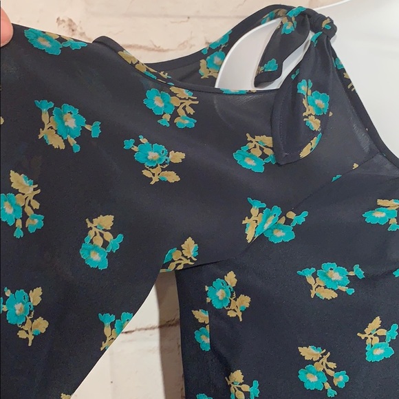 Rebecca Taylor Silk Cold Shoulder Top, Size S - Picture 3 of 6